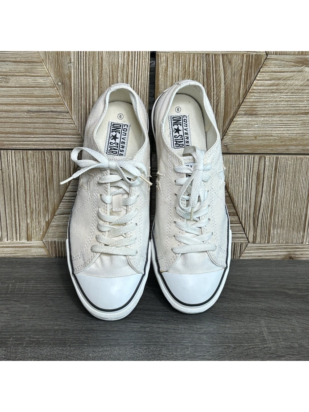 Converse One Star Low-Top White Canvas Sneakers Size Women 9 / Men 7 Streetwear - Picture 2 of 8